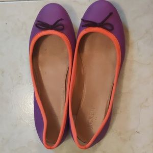 J.Crew leather ballet flats, size 7